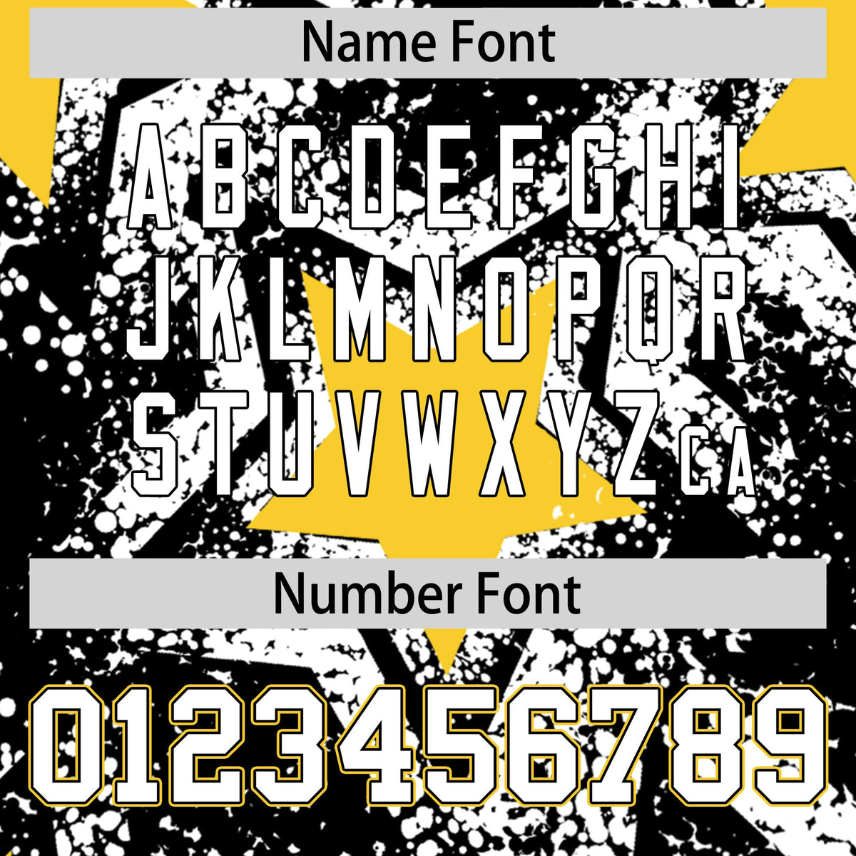 Custom Black Gold White Star Graffiti Team Baseball Jerseys With Custom Names, Numbers & Logos Lightweight Baseball Jersey| KXKSHOP