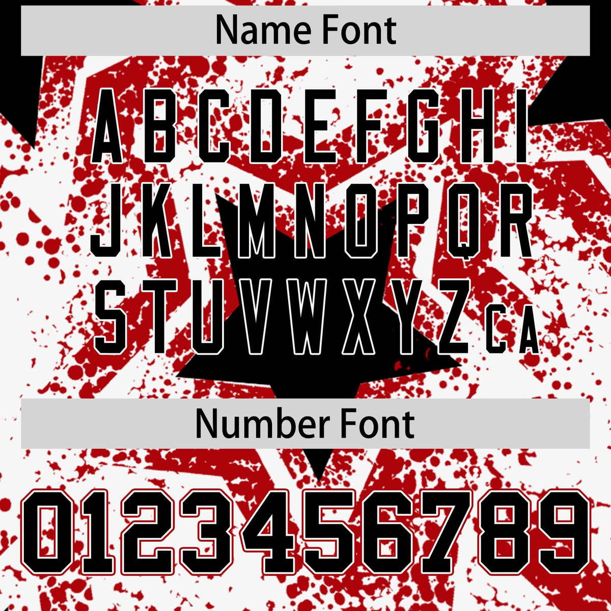Custom White Black Red Star Graffiti Team Baseball Jerseys With Custom Names, Numbers & Logos Stretch Fabric Baseball Jersey| KXKSHOP