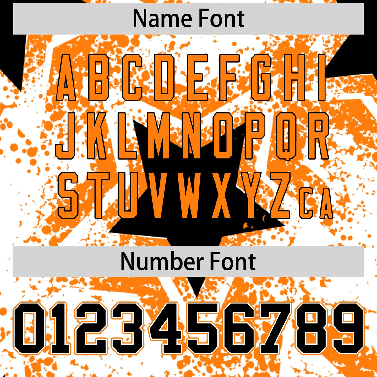 Custom White Orange Black Star Graffiti Team Baseball Jerseys With Custom Names, Numbers &amp; Logos Lightweight Baseball Jersey| KXKSHOP