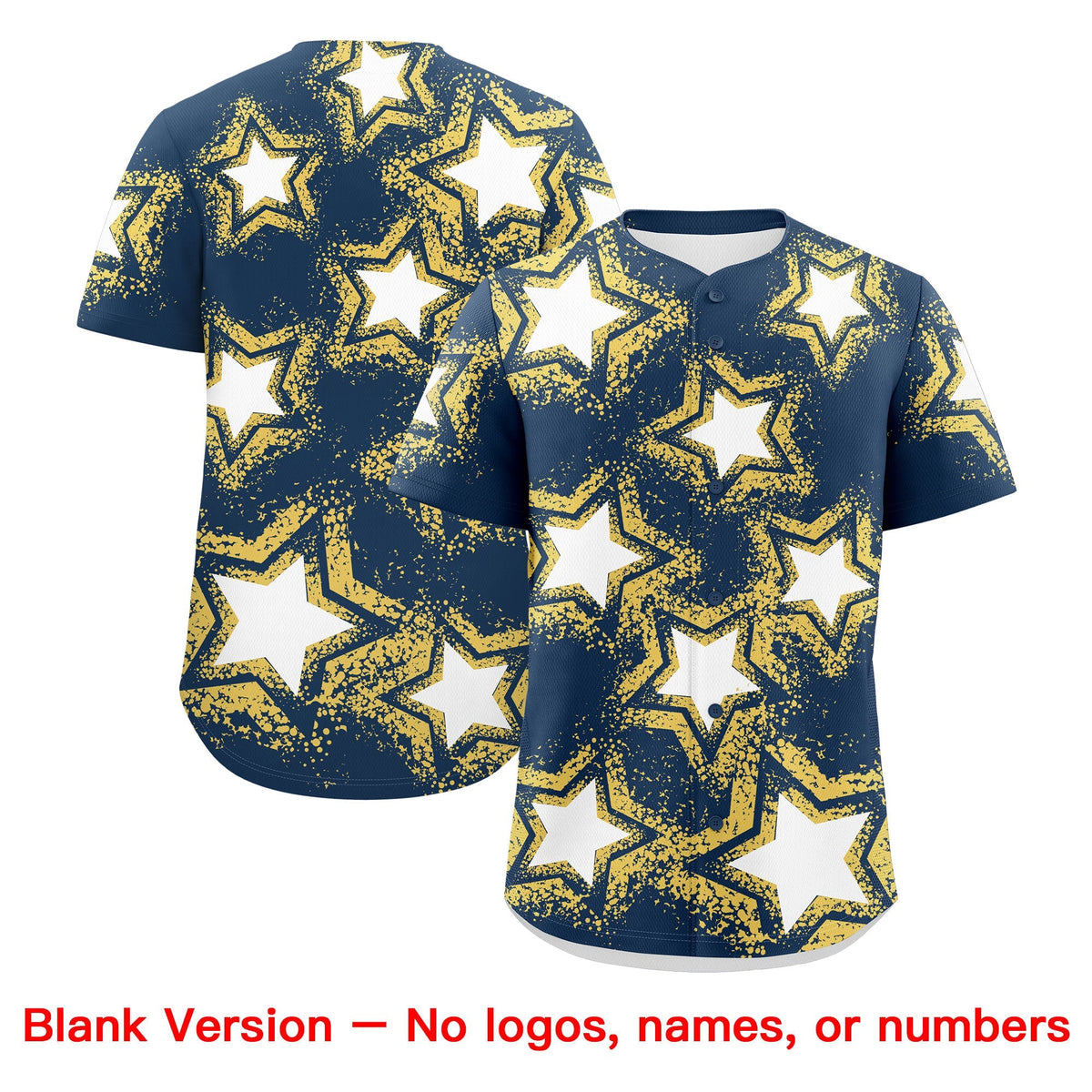 Custom Midnight Blue Khaki White Star Graffiti Team Baseball Jerseys With Custom Names, Numbers & Logos Lightweight Baseball Jersey| KXKSHOP