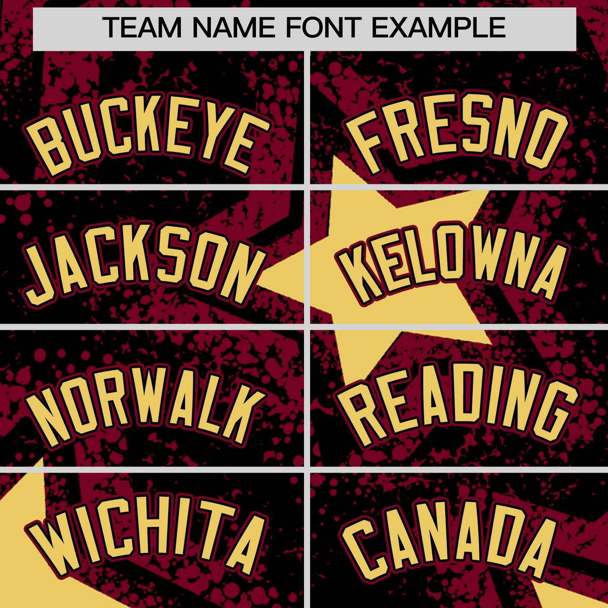 Custom Black Crimson Khaki Star Graffiti Team Baseball Jerseys With Custom Names, Numbers &amp; Logos Lightweight Baseball Jersey| KXKSHOP