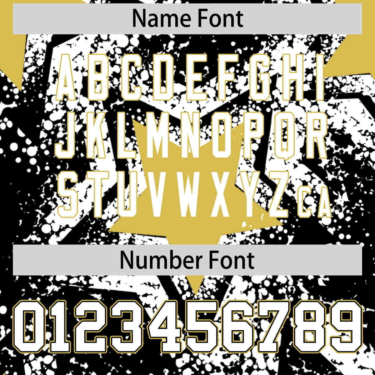 Custom Black White Old Gold Star Graffiti Team Baseball Jerseys With Custom Names, Numbers &amp; Logos Lightweight Baseball Jersey| KXKSHOP