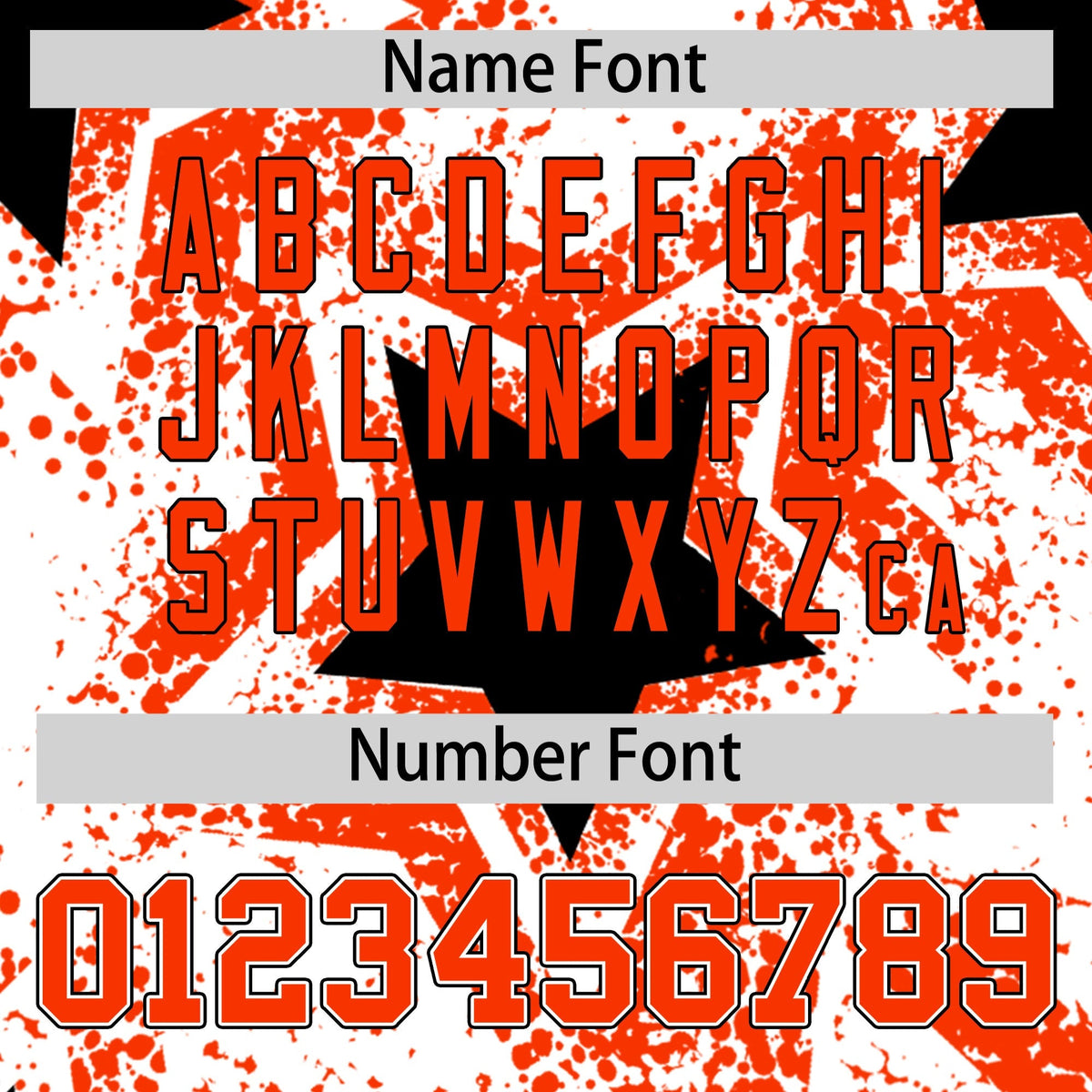 Custom White Black Orange Star Graffiti Team Baseball Jerseys With Custom Names, Numbers & Logos Lightweight Baseball Jersey| KXKSHOP