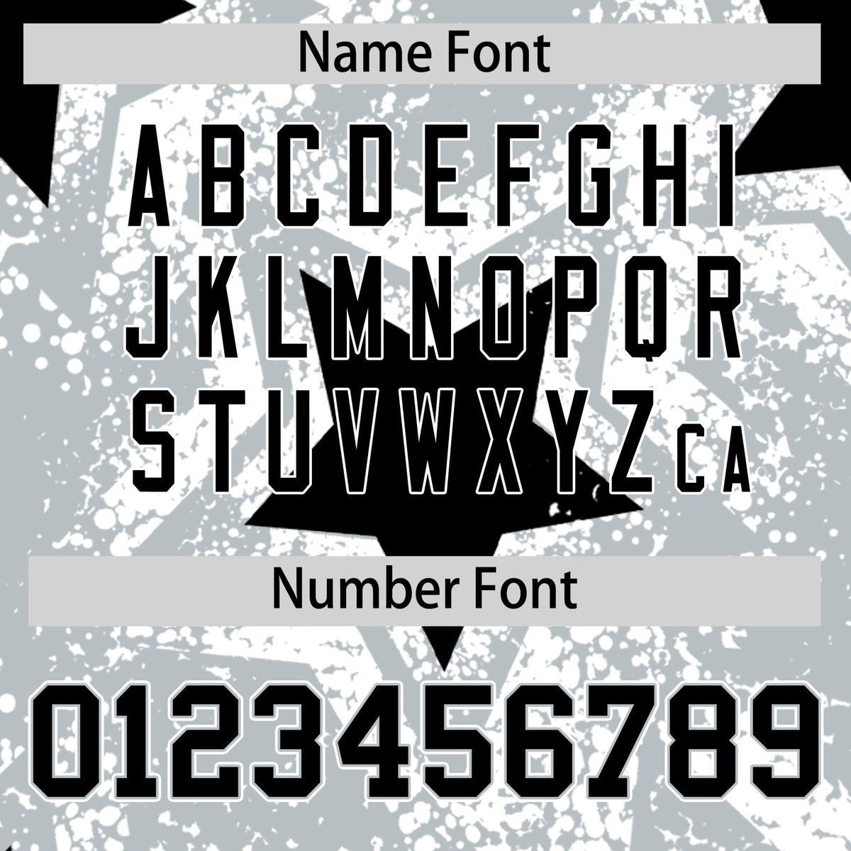 Custom Silver Black White Star Graffiti Team Baseball Jerseys With Custom Names, Numbers &amp; Logos Stretch Fabric Baseball Jersey| KXKSHOP