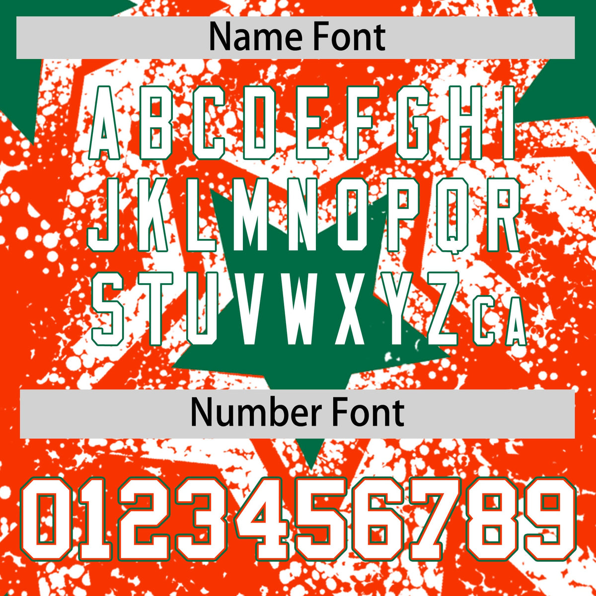 Custom Orange White Kelly Green Star Graffiti Team Baseball Jerseys With Custom Names, Numbers & Logos Lightweight Baseball Jersey| KXKSHOP