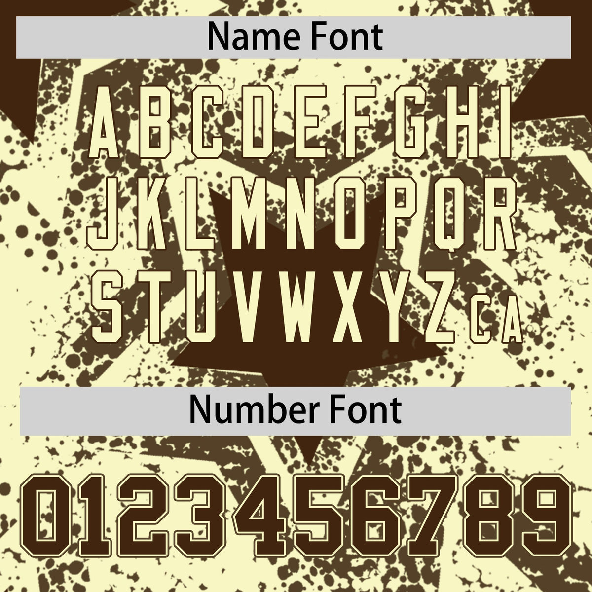 Custom Cream Light Brown Brown Star Graffiti Team Baseball Jerseys With Custom Names, Numbers & Logos Lightweight Baseball Jersey| KXKSHOP