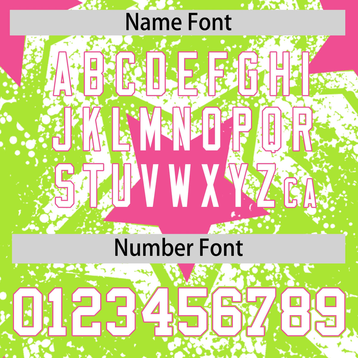 Custom Neon Green White Pink Star Graffiti Team Baseball Jerseys With Custom Names, Numbers & Logos Stretch Fabric Baseball Jersey| KXKSHOP