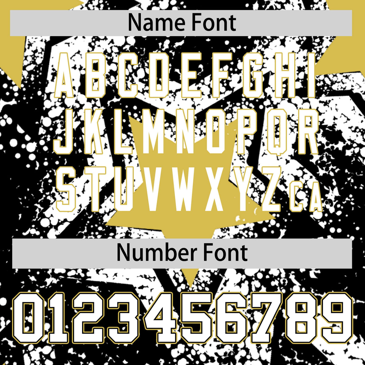 Custom Black White Old Gold Star Graffiti Team Baseball Jerseys With Custom Names, Numbers & Logos Lightweight Baseball Jersey| KXKSHOP