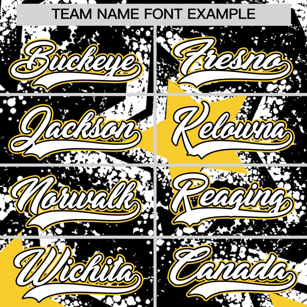 Custom Black Gold White Star Graffiti Team Baseball Jerseys With Custom Names, Numbers & Logos Lightweight Baseball Jersey| KXKSHOP