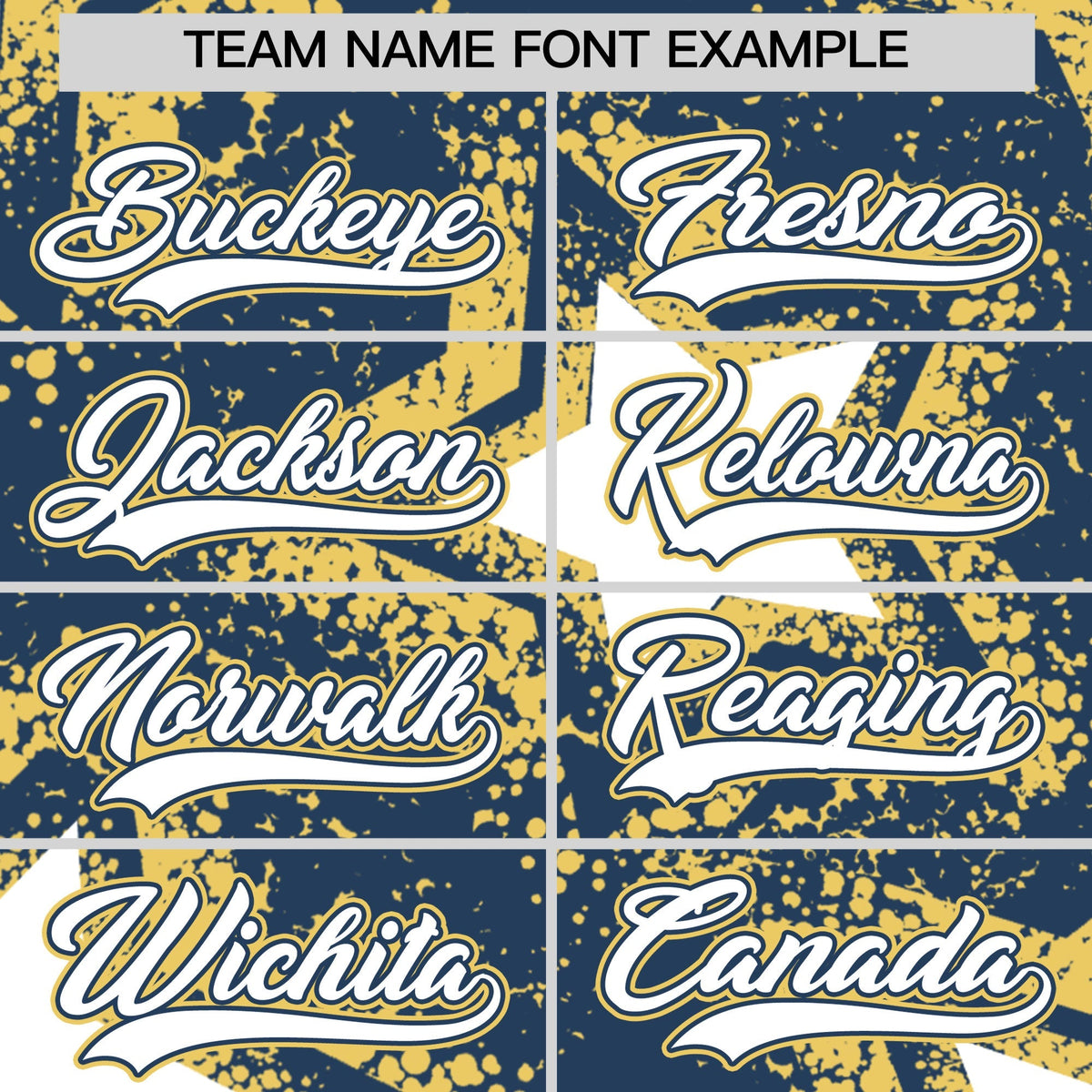 Custom Midnight Blue Khaki White Star Graffiti Team Baseball Jerseys With Custom Names, Numbers & Logos Lightweight Baseball Jersey| KXKSHOP
