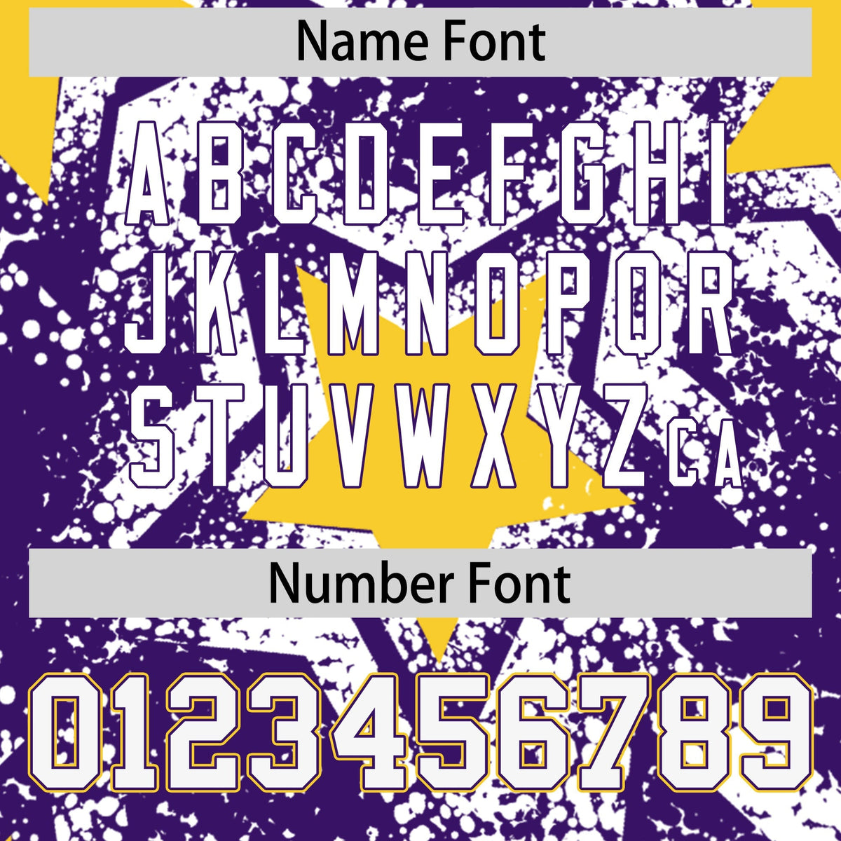 Custom Purple White Gold Star Graffiti Team Baseball Jerseys With Custom Names, Numbers &amp; Logos Lightweight Baseball Jersey| KXKSHOP
