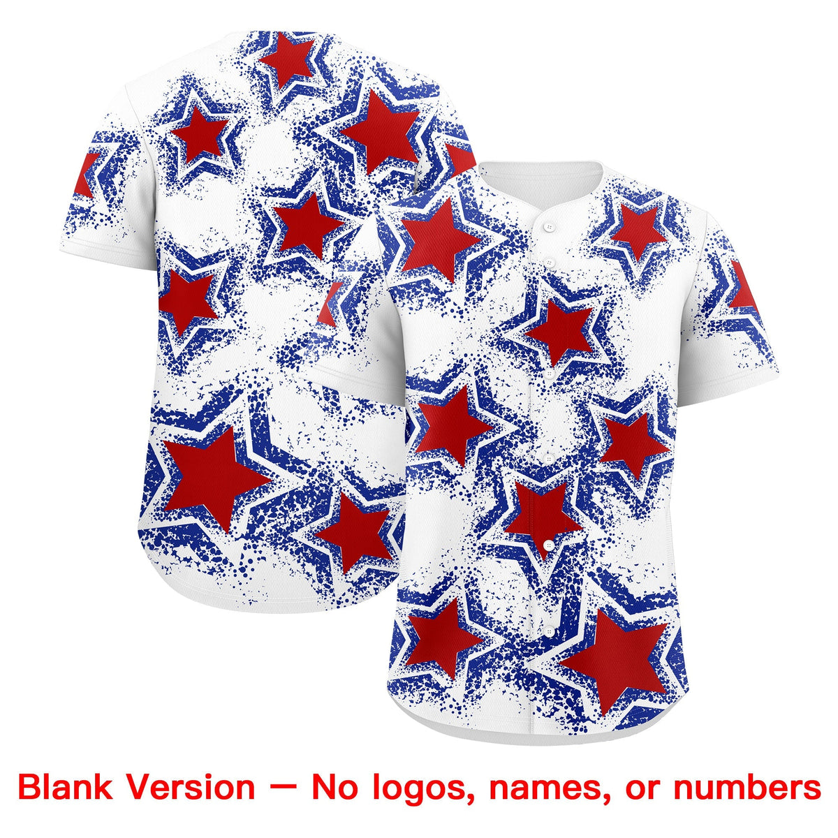 Custom Black Royal Blue Red Star Graffiti Team Baseball Jerseys With Custom Names, Numbers &amp; Logos Lightweight Baseball Jersey| KXKSHOP
