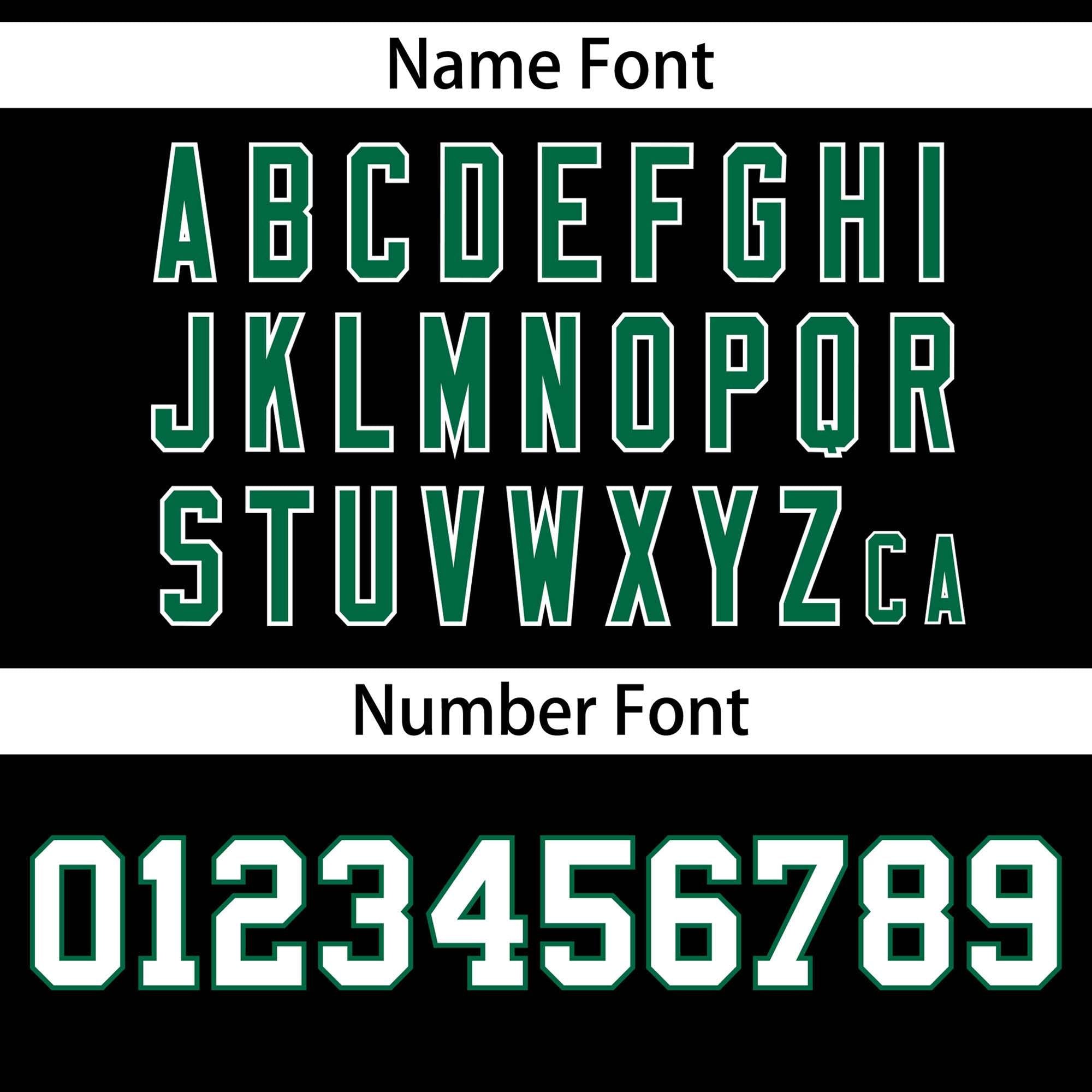 Custom Black Kelly Green Gradient Side Personalized Star Pattern Authentic Baseball Jersey