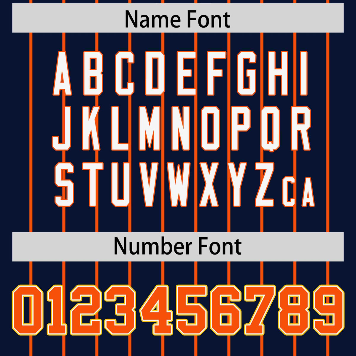 Custom Navy Orange Stripe Fashion Sleeves Gradient Authentic Baseball Jersey