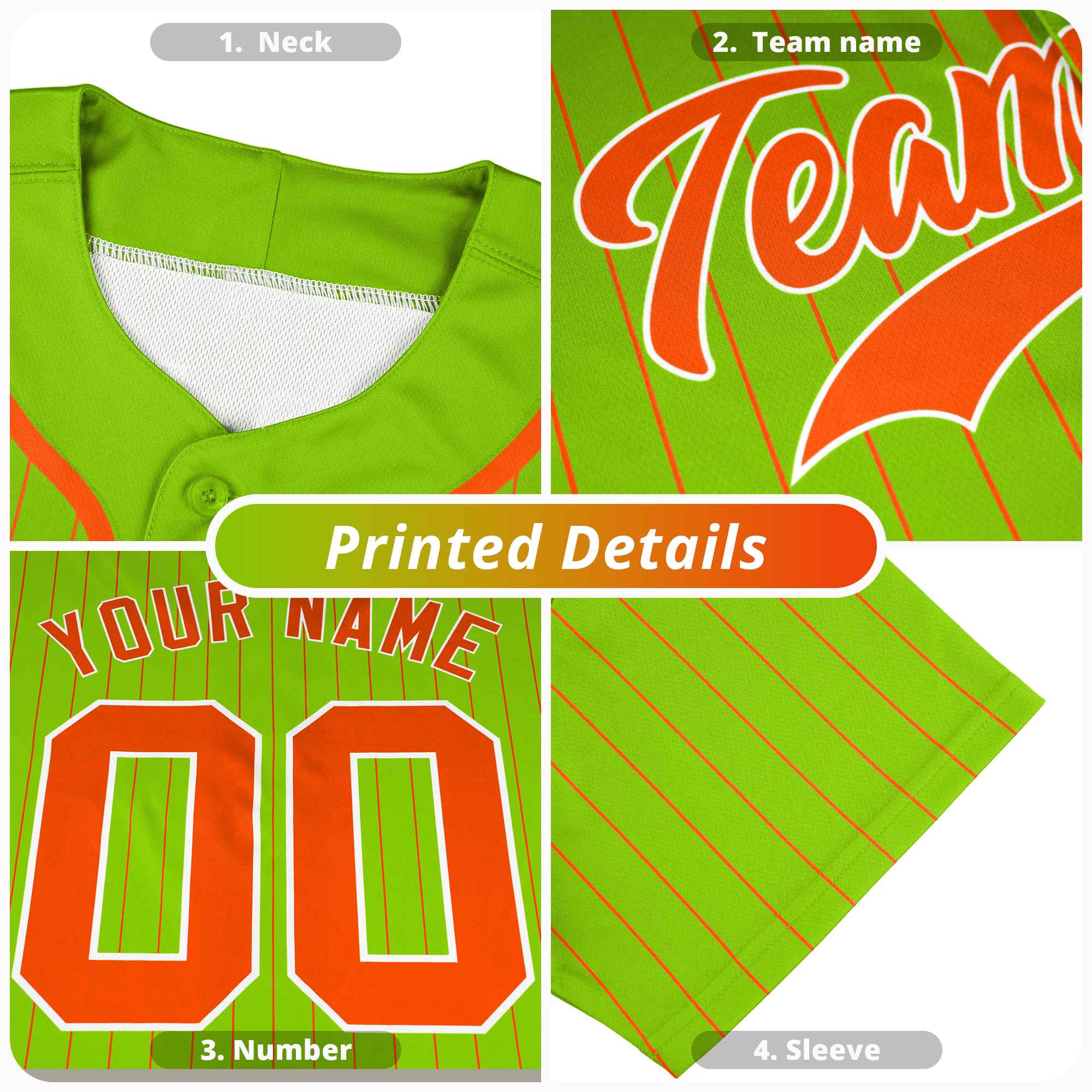 Custom Orange Aqua Stripe Fashion Sleeves Gradient Authentic Baseball Jersey