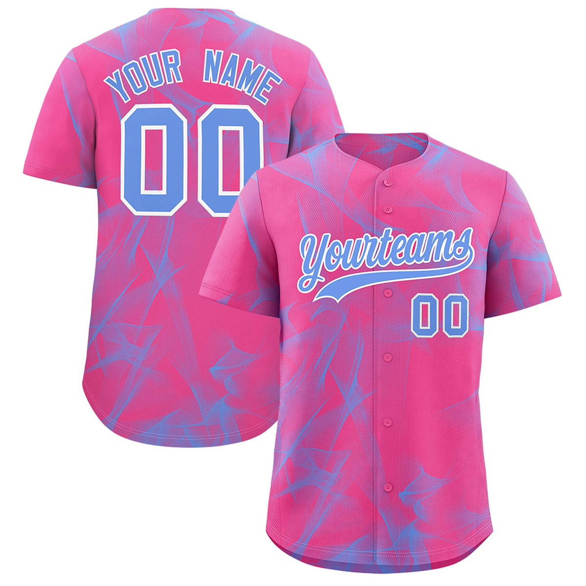 Custom Pink Fumes Graffiti Pattern Authentic Baseball Jersey