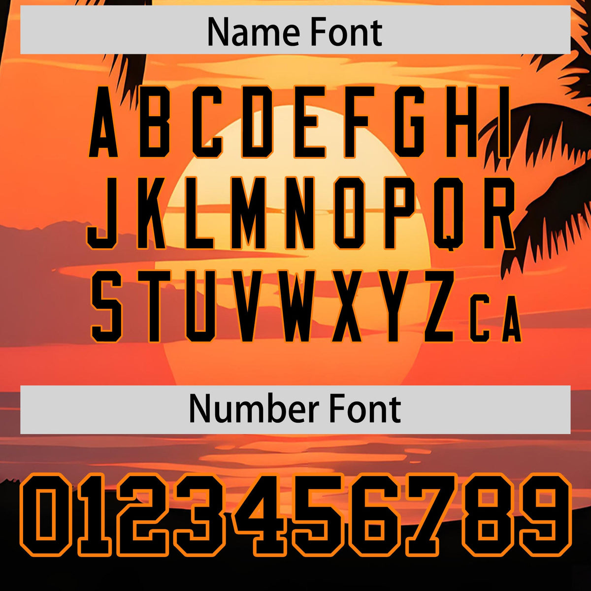 Custom Black Orange Palm Tree Pattern Graffiti Hawaiian Style Baseball Jersey| KXKSHOP