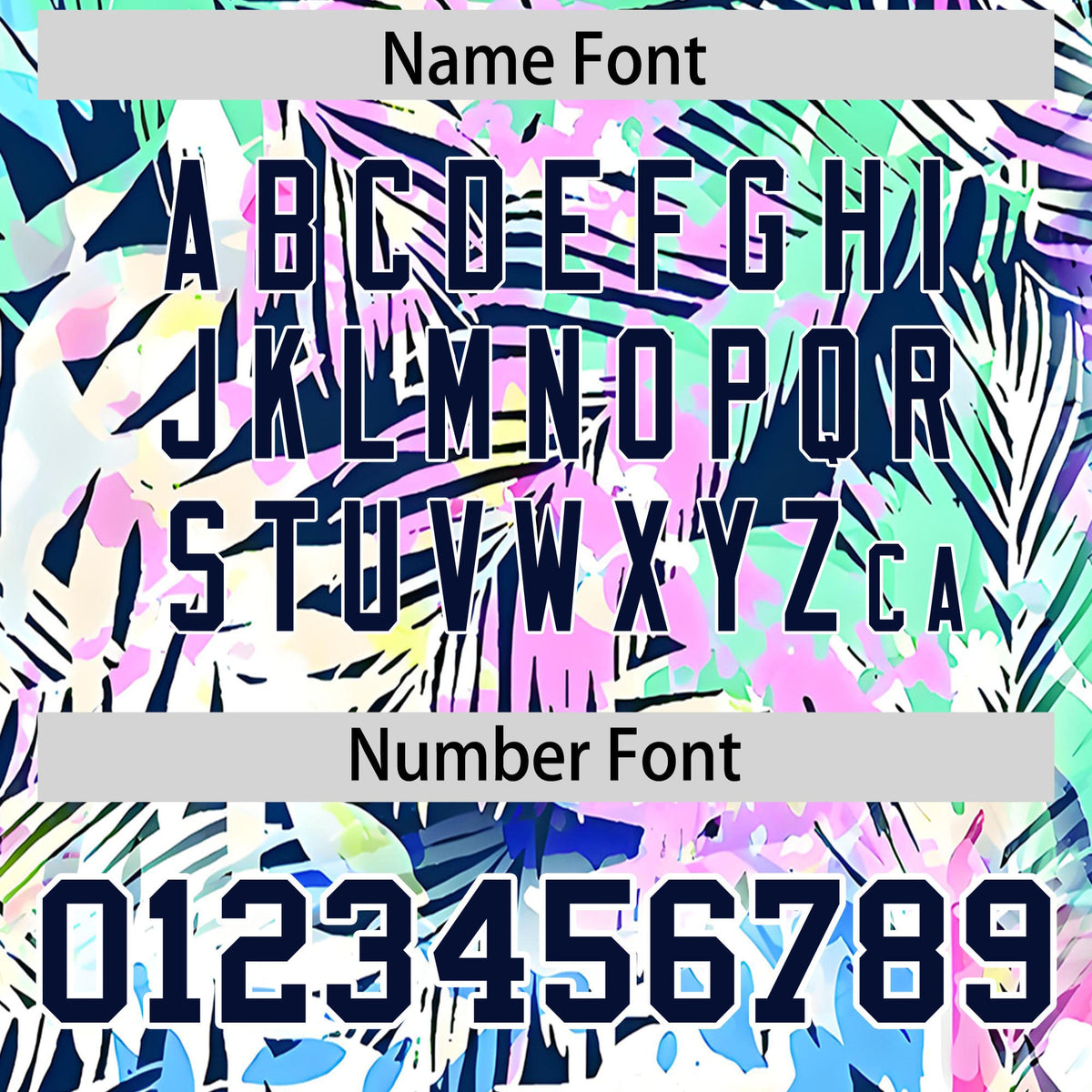 Custom White Navy Palm Tree Pattern Graffiti Hawaiian Style Baseball Jersey| KXKSHOP