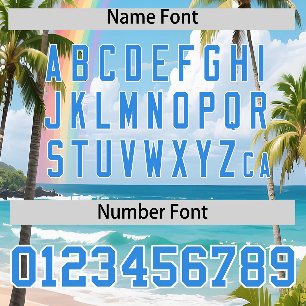 Custom Light Blue White Palm Tree Pattern Graffiti Hawaiian Style Baseball Jersey| KXKSHOP