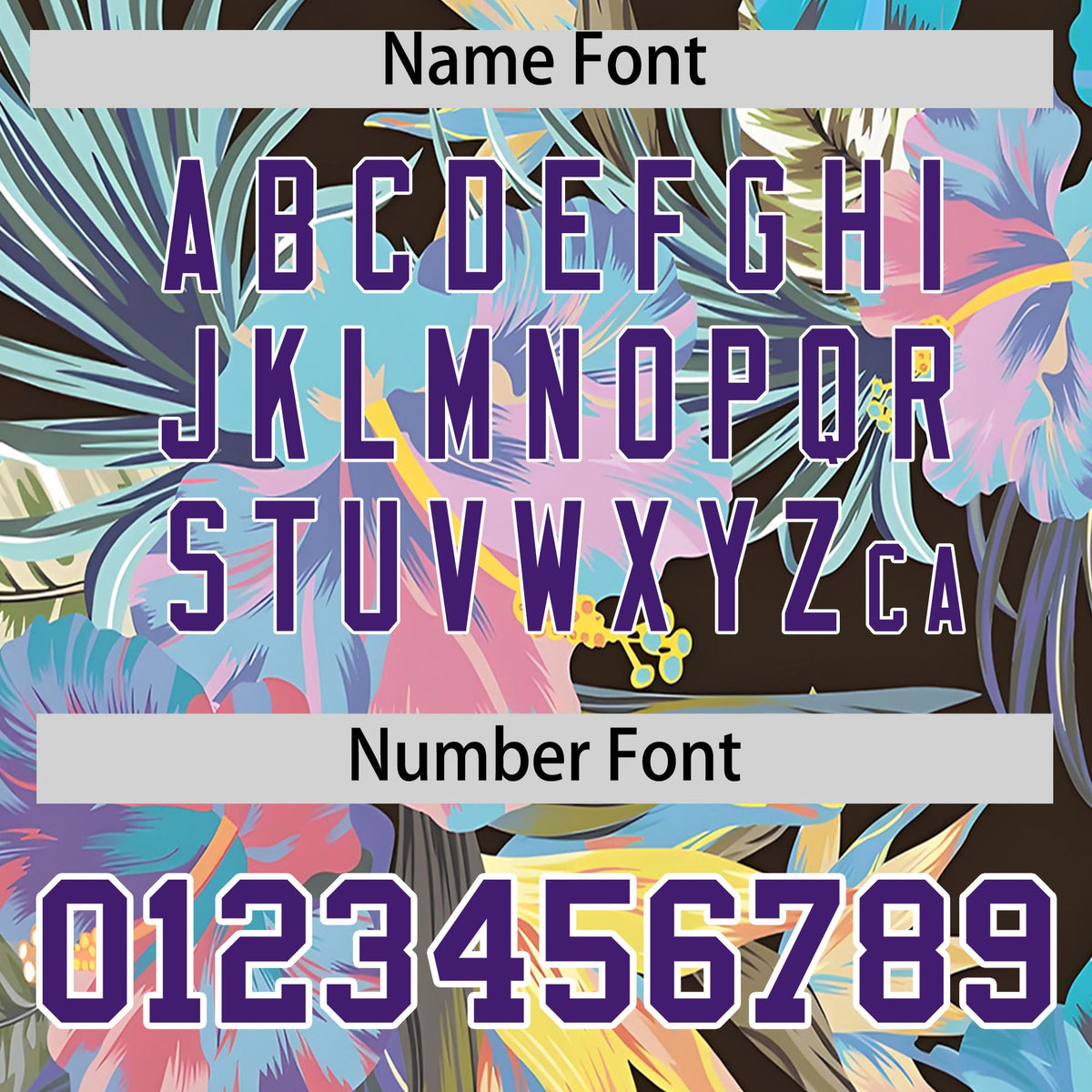 Custom Purple White Palm Tree Pattern Graffiti Hawaiian Style Baseball Jersey| KXKSHOP