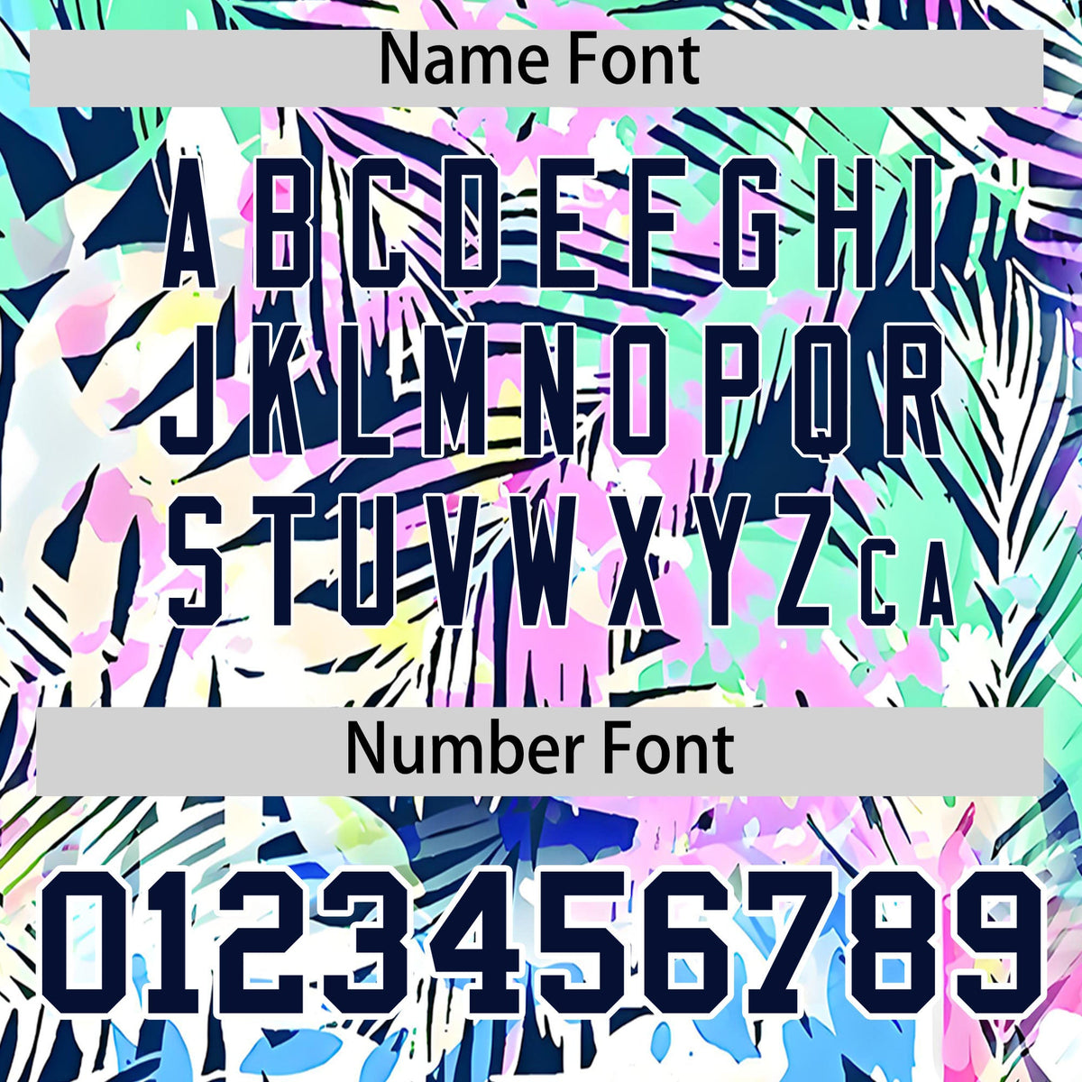 Custom White Navy Palm Tree Pattern Graffiti Hawaiian Style Baseball Jersey| KXKSHOP