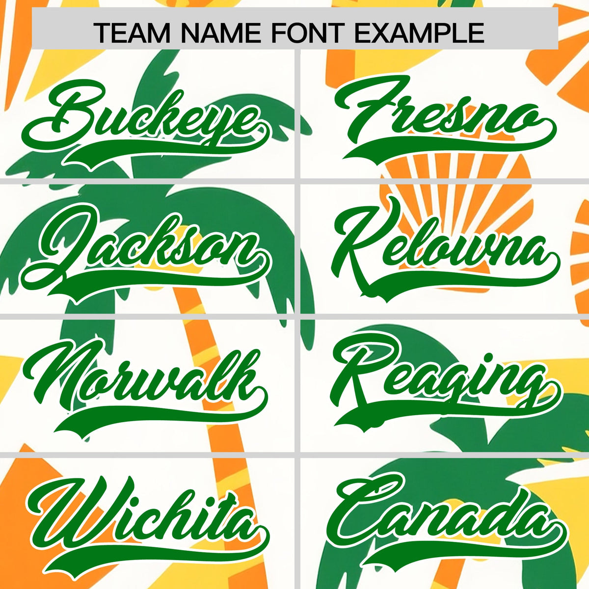 Custom White Kelly Green Palm Tree Pattern Graffiti Hawaiian Style Baseball Jersey| KXKSHOP