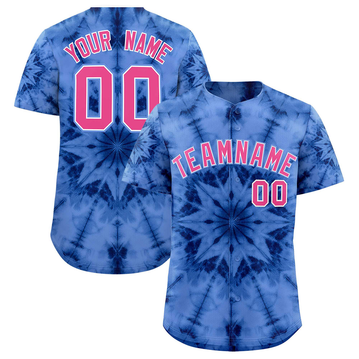 Custom Multi Color Tie-Dye Graffiti Pattern Authentic Baseball Jersey| KXKSHOP