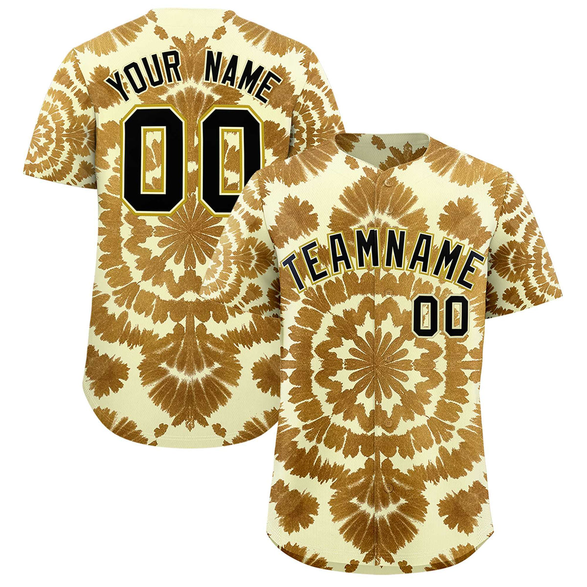 Custom Multi Color Tie-Dye Graffiti Pattern Authentic Baseball Jersey| KXKSHOP