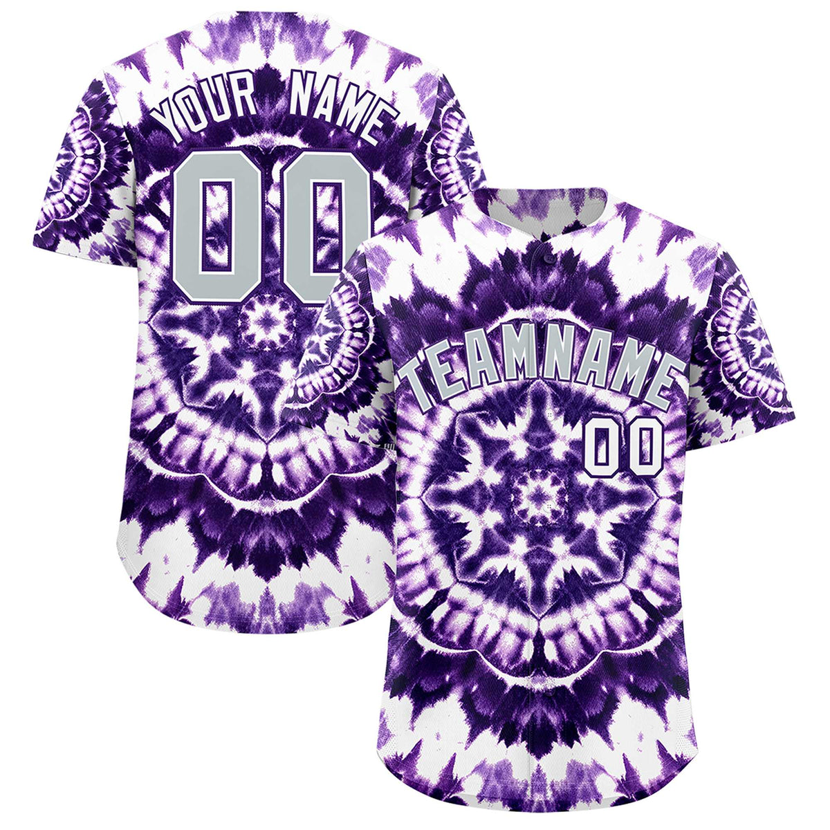 Custom Multi Color Tie-Dye Graffiti Pattern Authentic Baseball Jersey| KXKSHOP