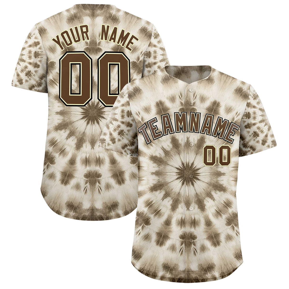 Custom Multi Color Tie-Dye Graffiti Pattern Authentic Baseball Jersey| KXKSHOP