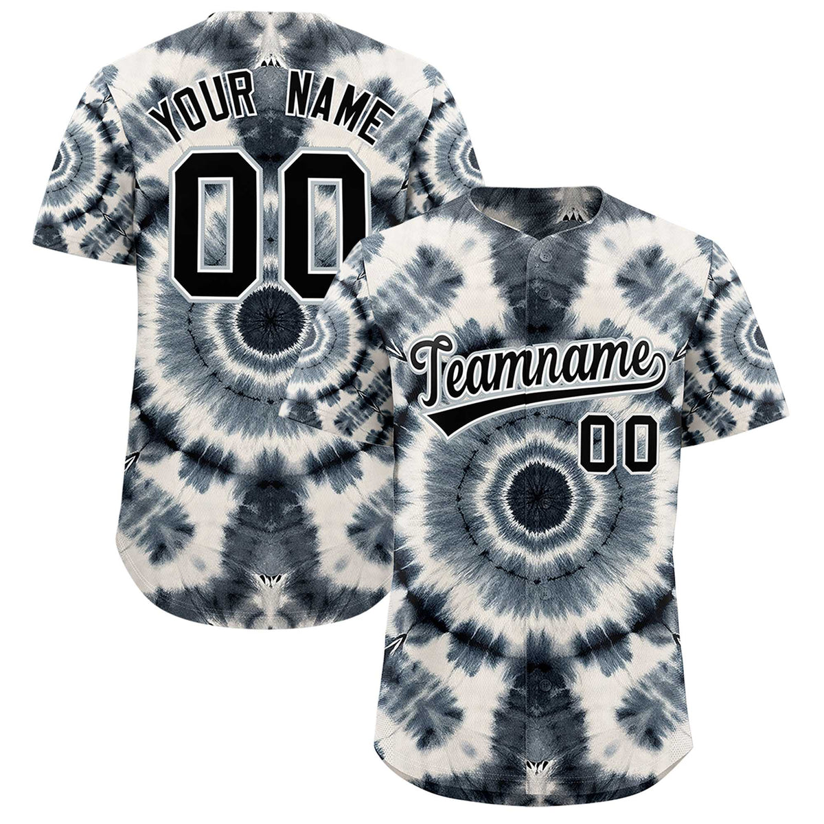 Custom Multi Color Tie-Dye Graffiti Pattern Authentic Baseball Jersey| KXKSHOP