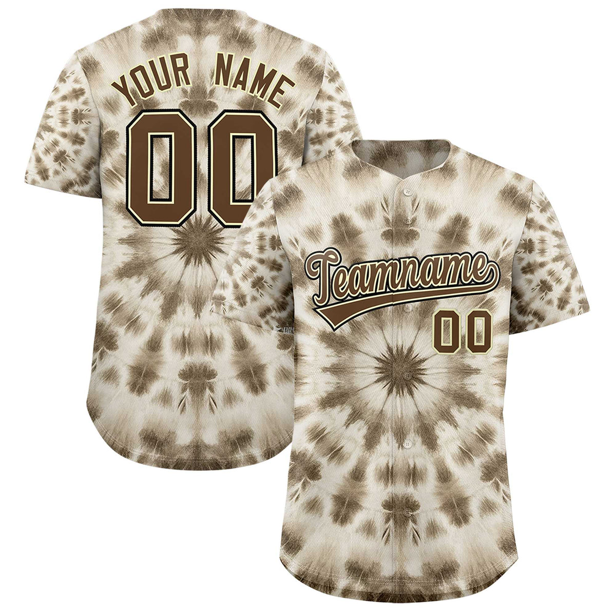 Custom Multi Color Tie-Dye Graffiti Pattern Authentic Baseball Jersey| KXKSHOP