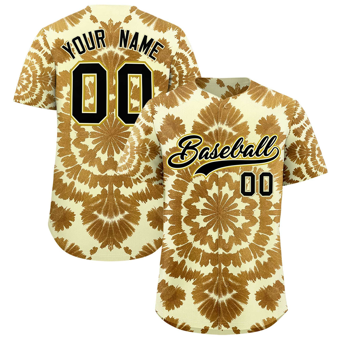 Custom Multi Color Tie-Dye Graffiti Pattern Authentic Baseball Jersey| KXKSHOP