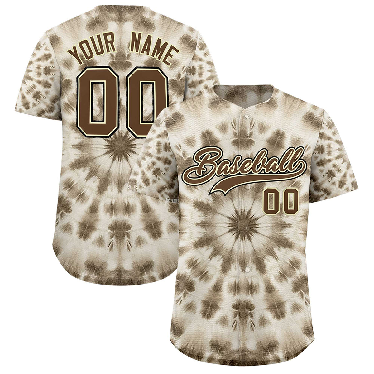 Custom Multi Color Tie-Dye Graffiti Pattern Authentic Baseball Jersey| KXKSHOP