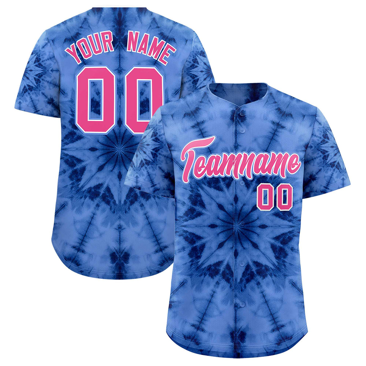 Custom Multi Color Tie-Dye Graffiti Pattern Authentic Baseball Jersey| KXKSHOP