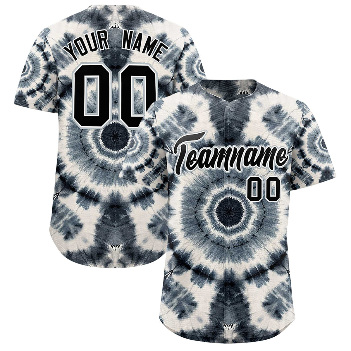 Custom Multi Color Tie-Dye Graffiti Pattern Authentic Baseball Jersey| KXKSHOP