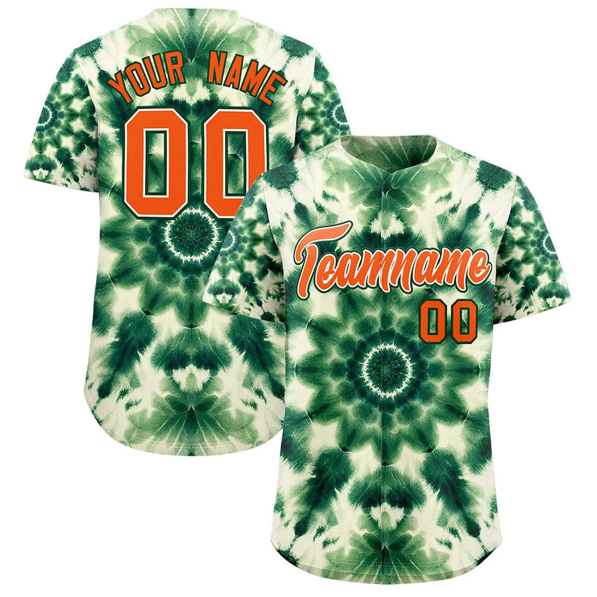 Custom Multi Color Tie-Dye Graffiti Pattern Authentic Baseball Jersey| KXKSHOP