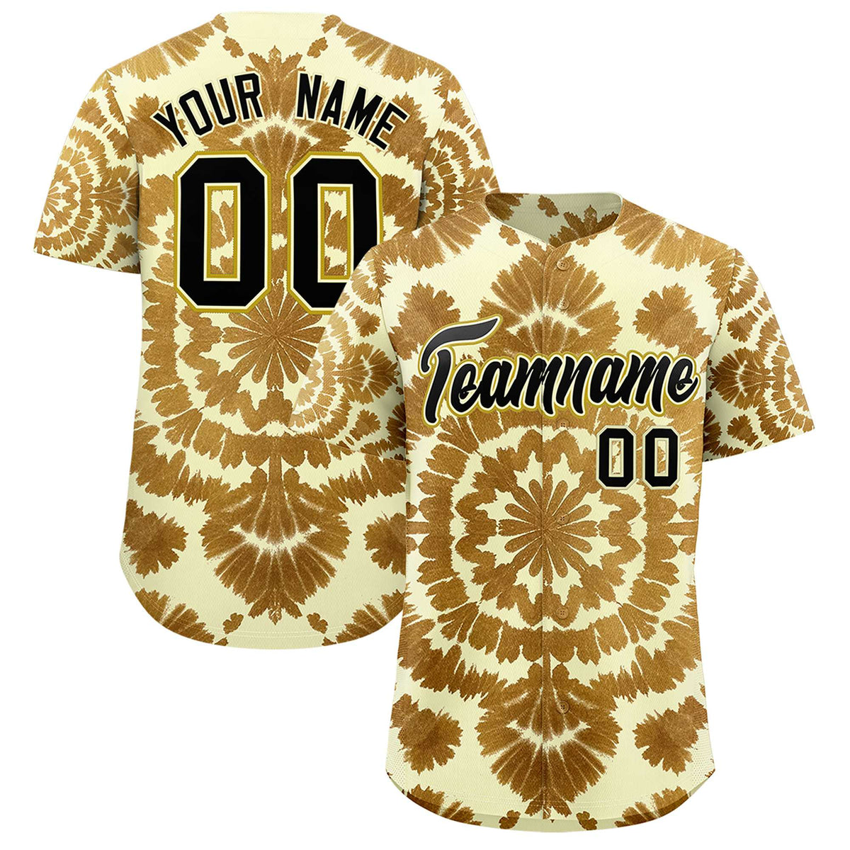 Custom Multi Color Tie-Dye Graffiti Pattern Authentic Baseball Jersey| KXKSHOP