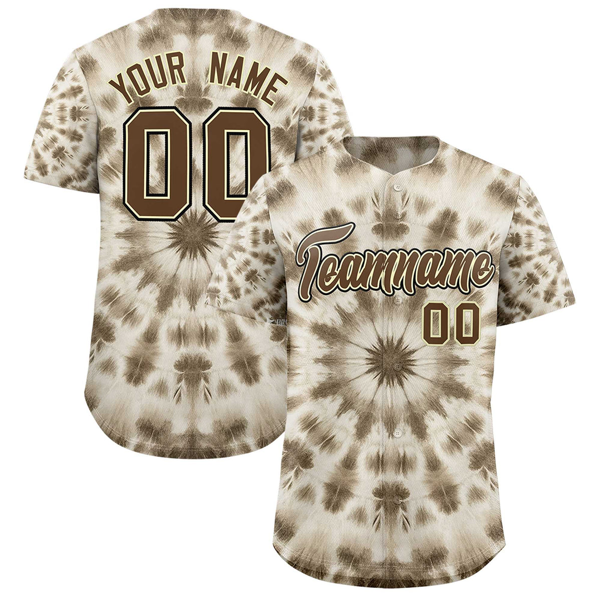 Custom Multi Color Tie-Dye Graffiti Pattern Authentic Baseball Jersey| KXKSHOP