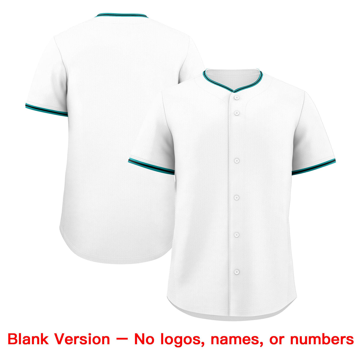 Custom White Black Teal Classic Style Stitched Sports Uniform For Men Women Youth Personalized Quick Dry Baseball Jersey| KXKSHOP