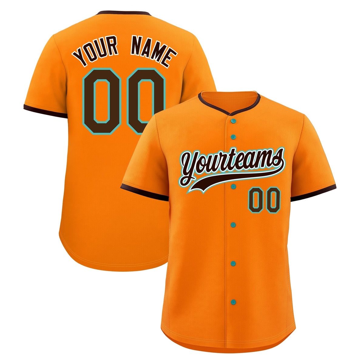 Custom Orange Brown White Classic Style Stitched Sports Uniform For Men Women Youth Personalized Quick Dry Baseball Jersey| KXKSHOP