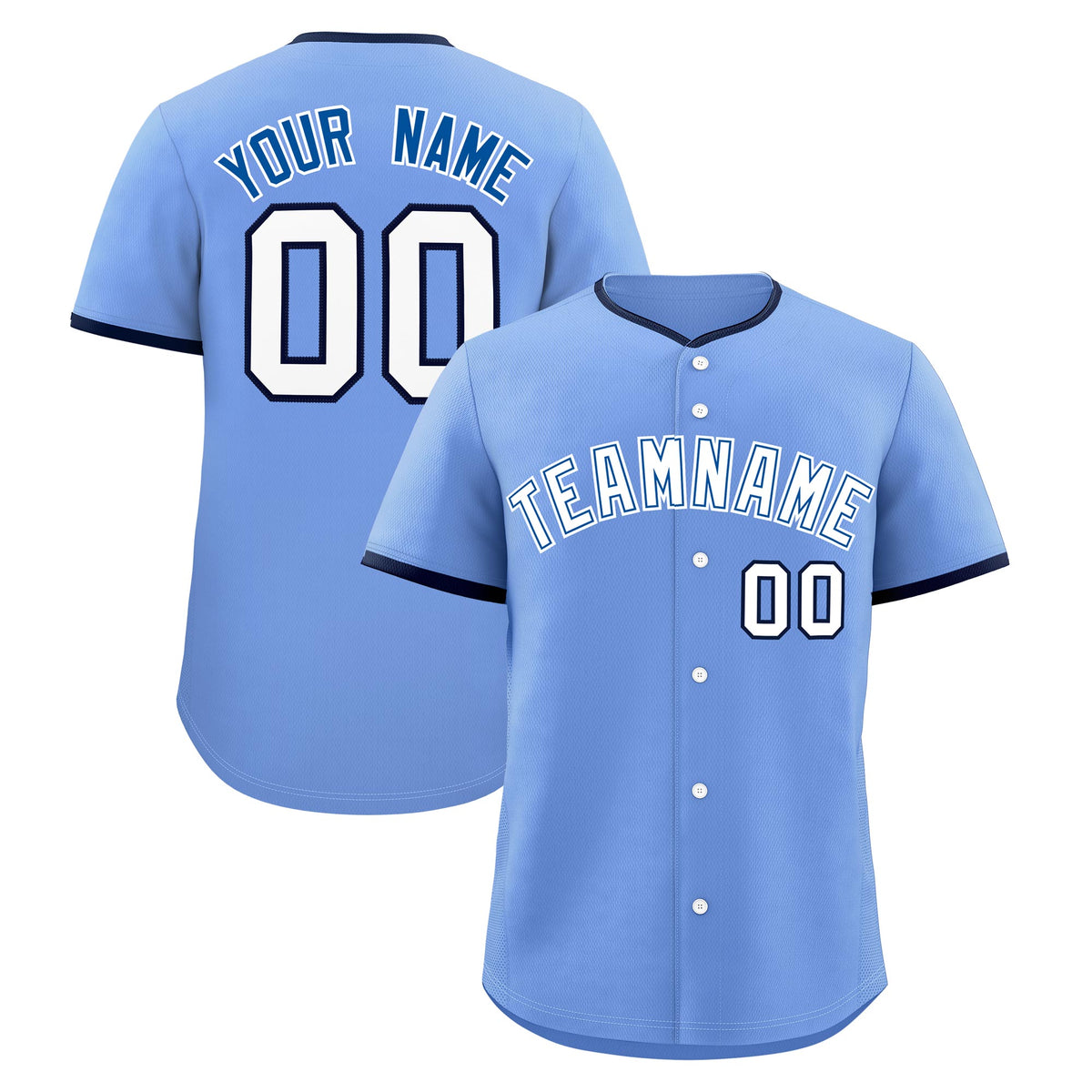Custom Light Blue White Royal Classic Style Stitched Sports Uniform For Men Women Youth Personalized Lightweight Baseball Jersey| KXKSHOP