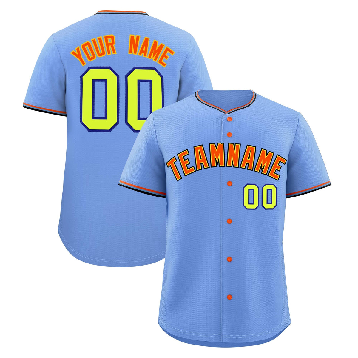 Custom Light Blue Powder Blue Black Classic Style Stitched Sports Uniform For Men Women Youth Personalized Quick Dry Baseball Jersey| KXKSHOP