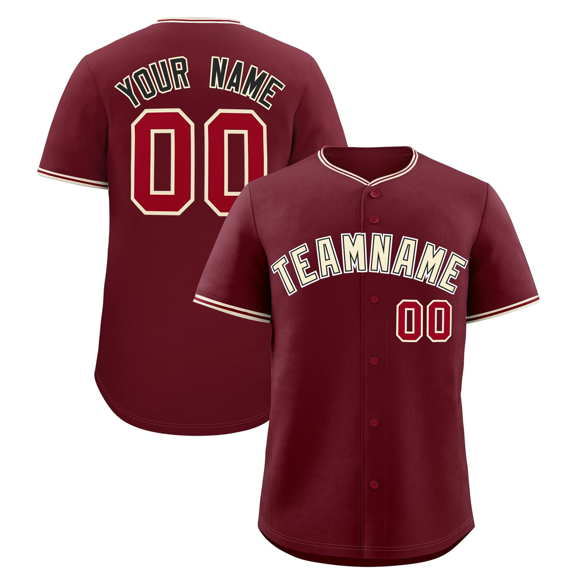 Custom Maroon Crimson Cream Classic Style Stitched Sports Uniform For Men Women Youth Personalized Lightweight Baseball Jersey| KXKSHOP