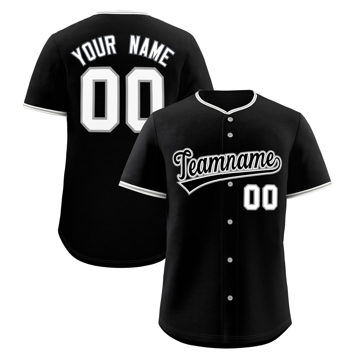 Custom Black Gray White Classic Style Stitched Sports Uniform For Men Women Youth Personalized Quick Dry Baseball Jersey| KXKSHOP