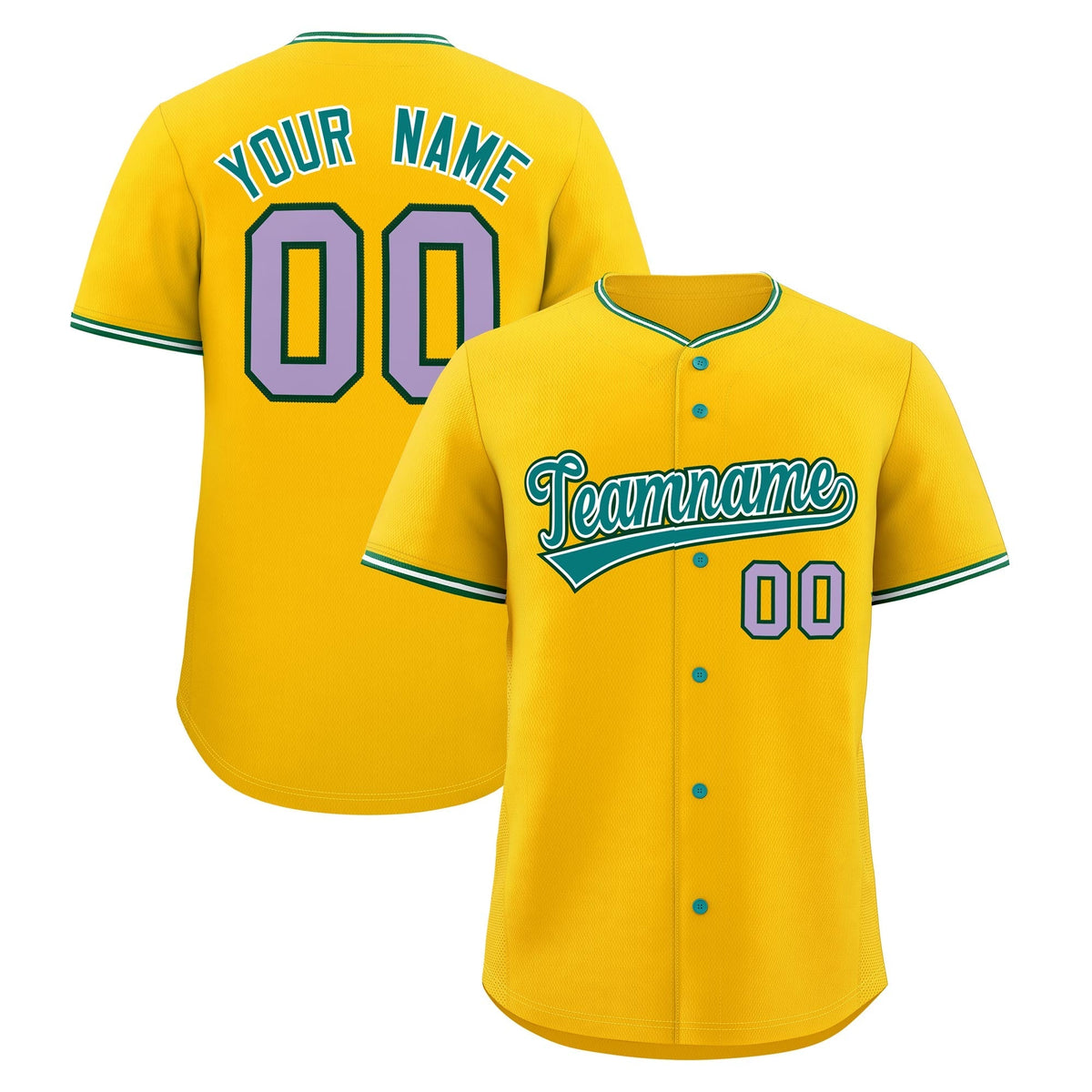 Custom Yellow White Green Classic Style Stitched Sports Uniform For Men Women Youth Personalized Quick Dry Baseball Jersey| KXKSHOP