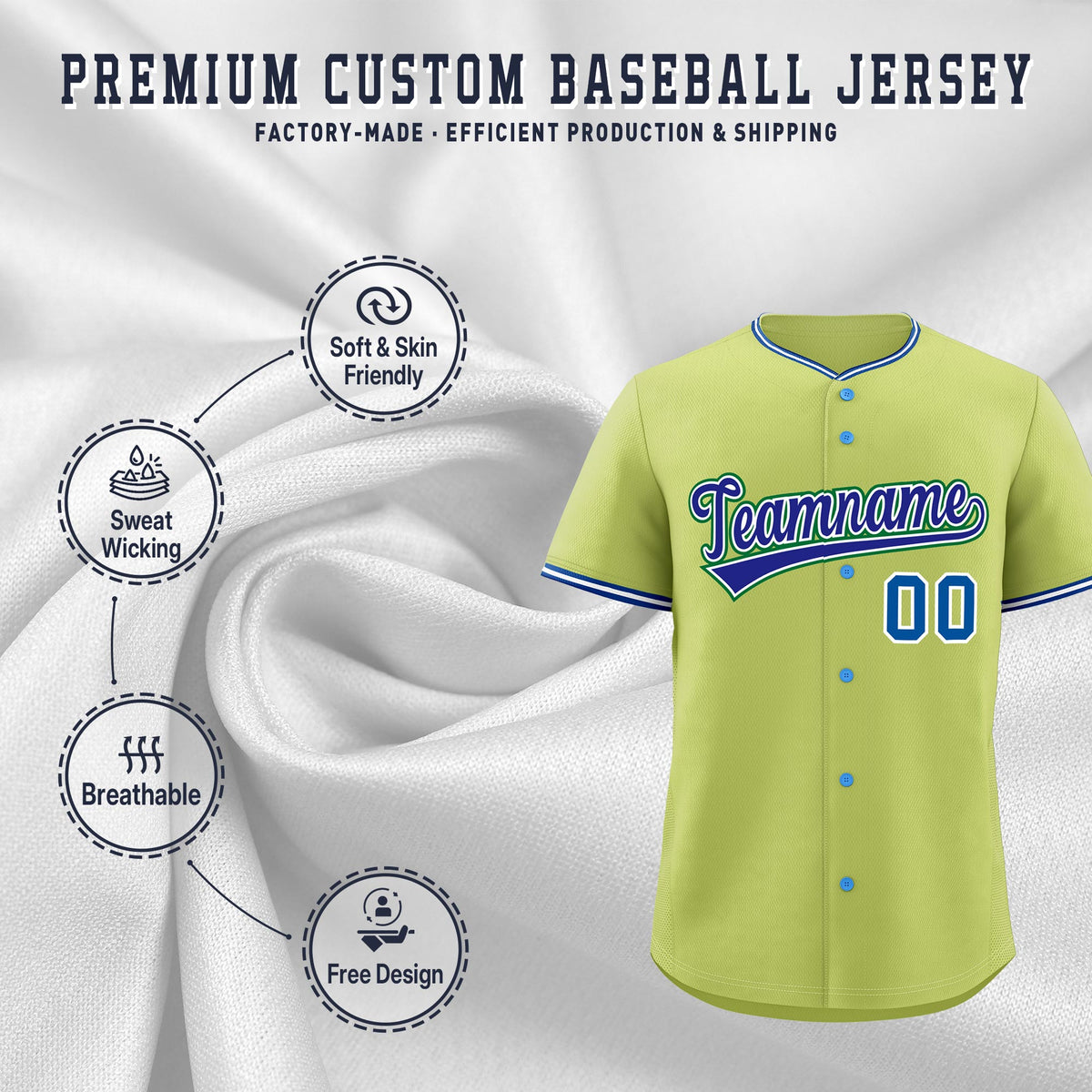Custom Champagne White Royal Classic Style Stitched Sports Uniform For Men Women Youth Personalized Lightweight Baseball Jersey| KXKSHOP