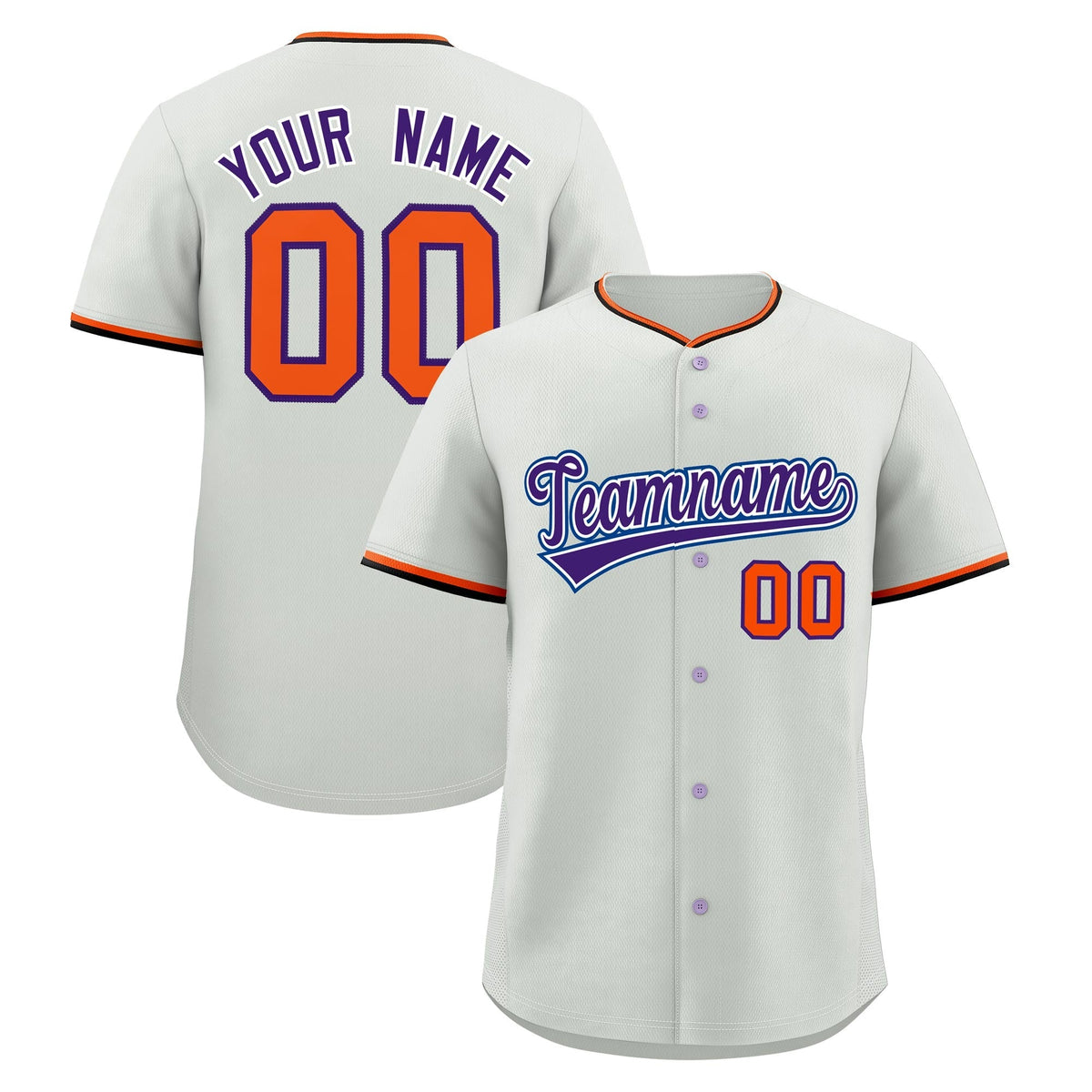 Custom Gray Black Purple Classic Style Stitched Sports Uniform For Men Women Youth Personalized Lightweight Baseball Jersey| KXKSHOP