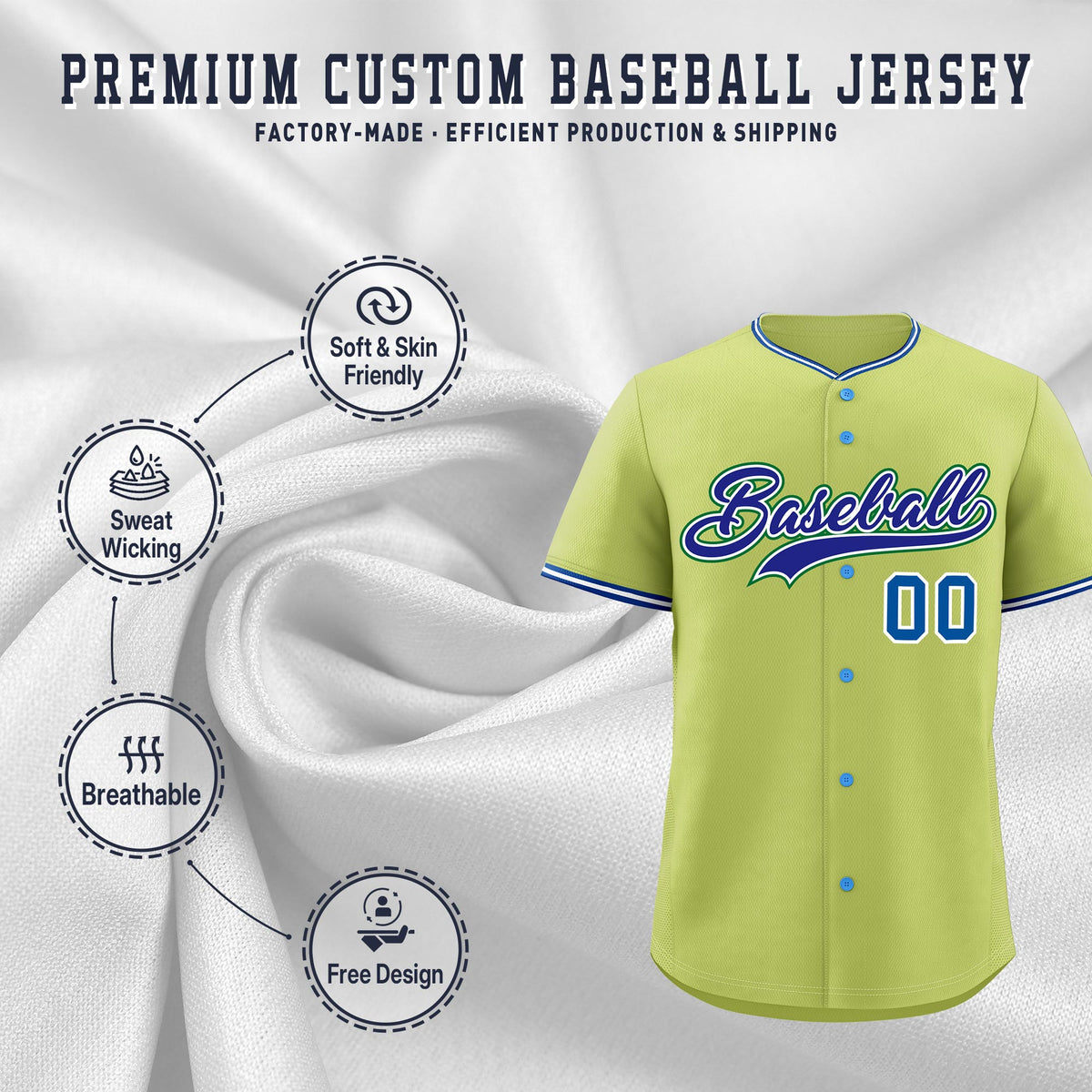 Custom Champagne White Royal Classic Style Stitched Sports Uniform For Men Women Youth Personalized Lightweight Baseball Jersey| KXKSHOP
