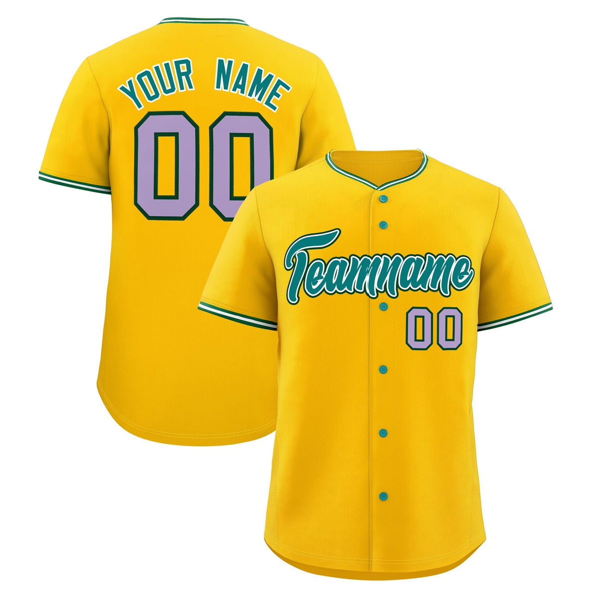 Custom Yellow White Green Classic Style Stitched Sports Uniform For Men Women Youth Personalized Quick Dry Baseball Jersey| KXKSHOP